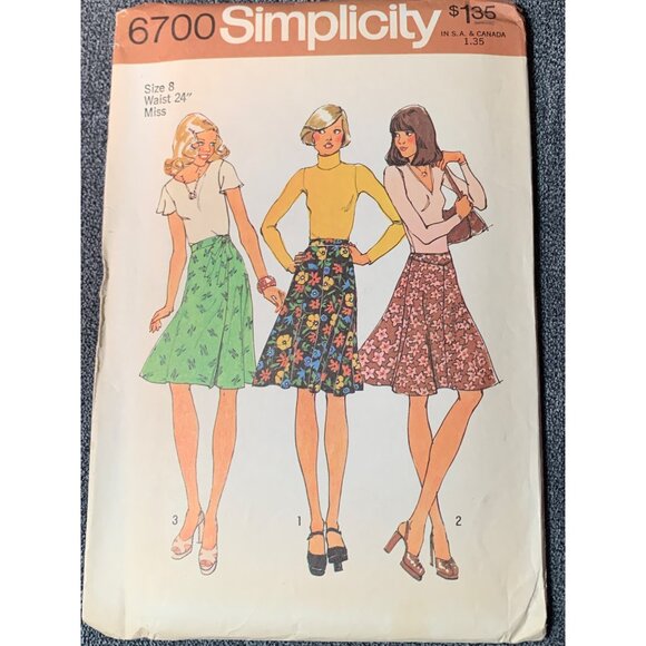 Simplicity Misses Skirt Pant Sewing Pattern sz 8 6700 - Picture 1 of 4